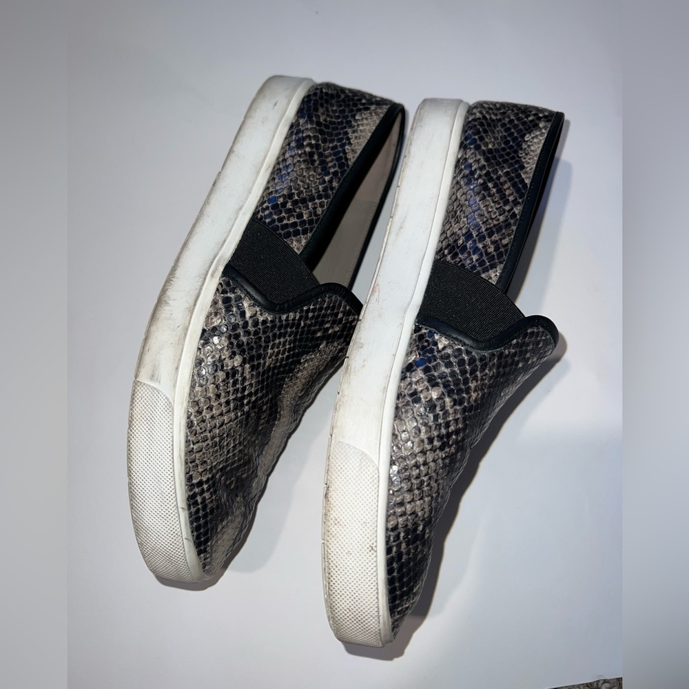 Vince Snake Print Slip-On Sneakers - Black and Gray - Picture 7 of 9